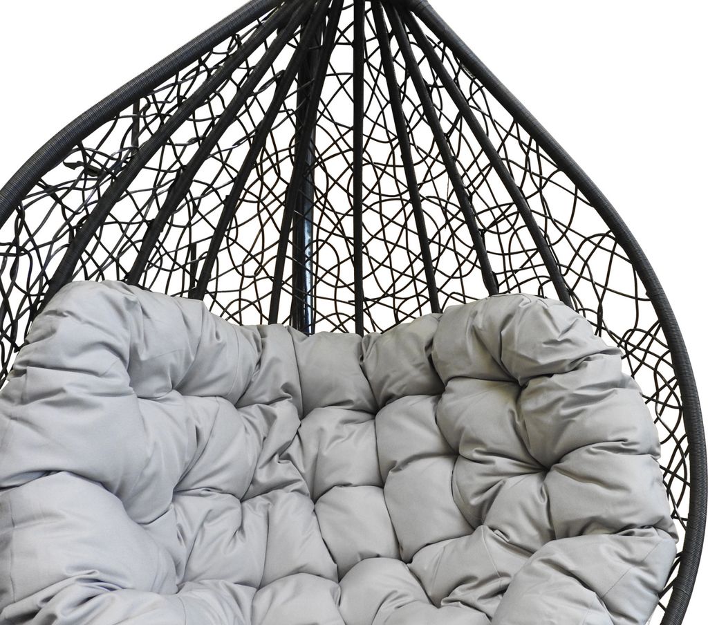 Korb Hängesessel mit Gestell + Kissen Hängestuhl Lounge Produktbild 6