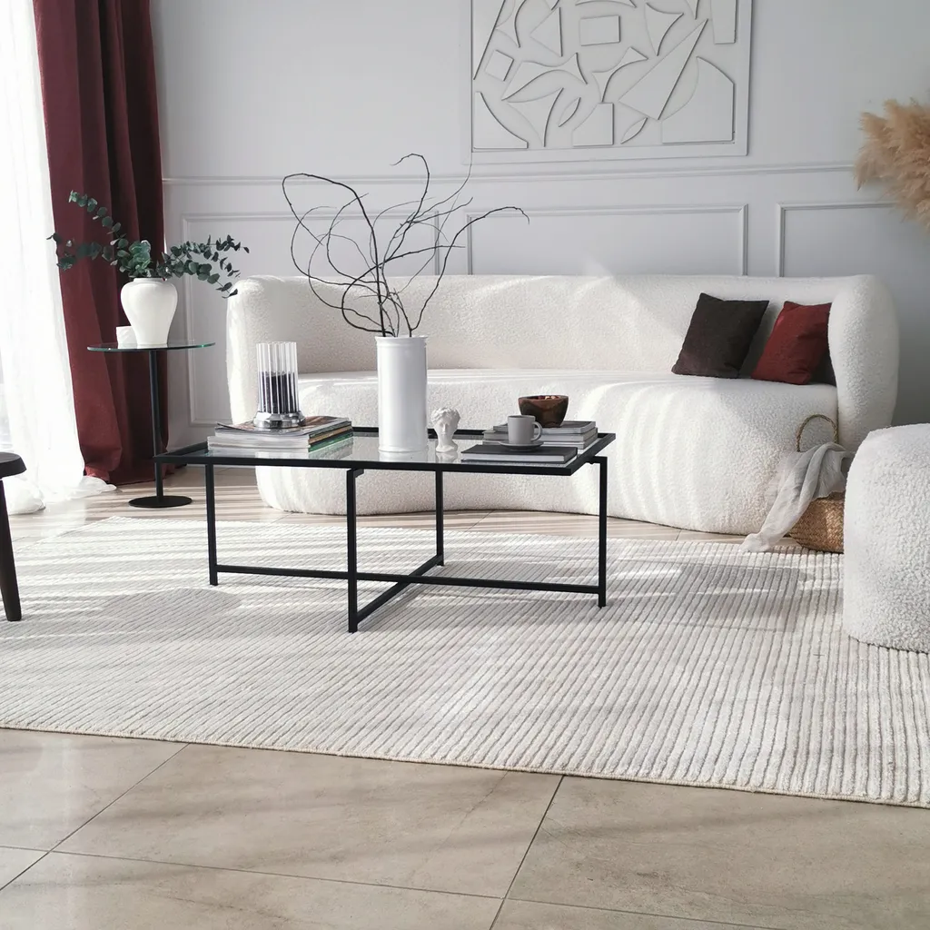 Table Basse de Salon Noire pour Espace Moderne - Skye Decor Sun 94x64cm