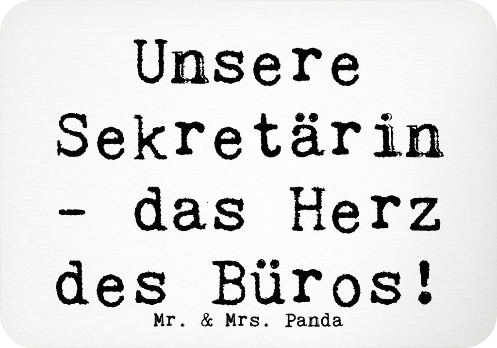 Mr. & Mrs. Panda Kühlschrankmagnet Spruch Sekretärin Herz - Weiß - Geschenk, magnet, zettelhalter, Hingabe, memomagnet, Mitarbeiter, Danke sagen...