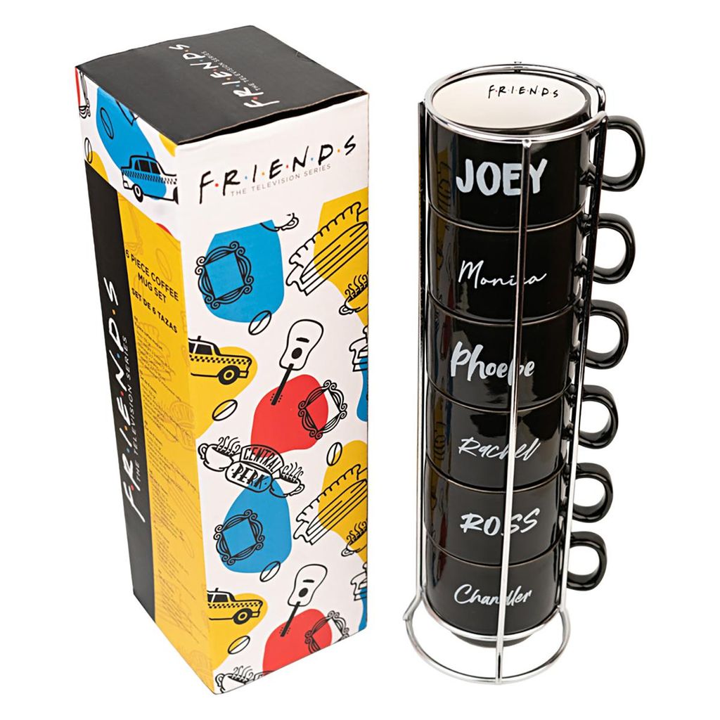 Friends - Zestaw kubków ceramicznych ze stojakiem 150 ml 6 Zdjęcie produktu 