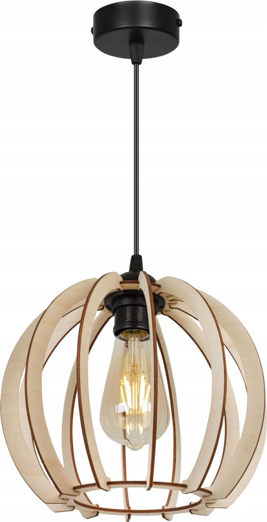 Moderná LED stropná lampa z dreva Obrázok produktu 