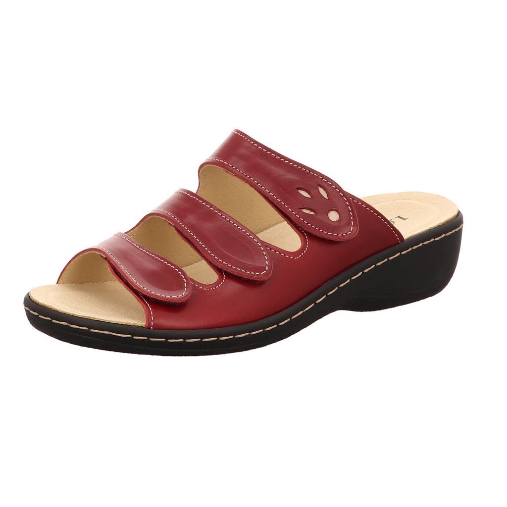 Longo Beq-Pantl-Wörishf-30 Damen Hausschuhe Pantoletten Sandalen rot NEU 40