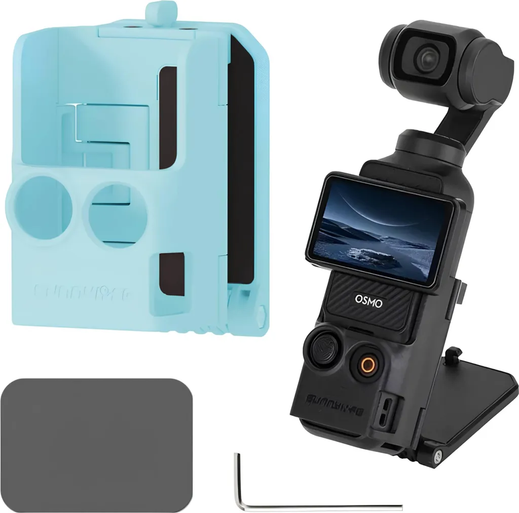 Staffa Magnetica DJI Pocket 3 Blu - Base Regolabile Quick Release - 2