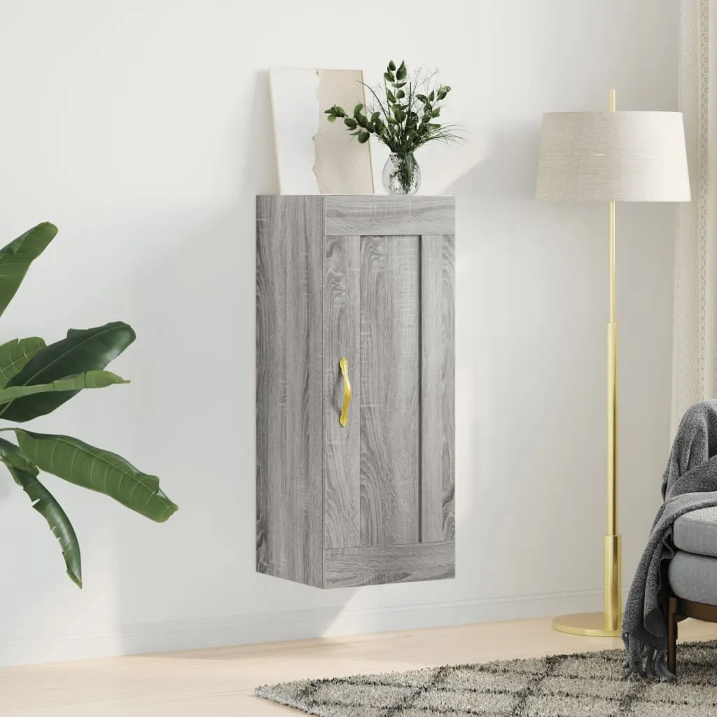 Pensile Verticale 34x90 cm Grigio Sonoma vidaXL - Arredo Moderno