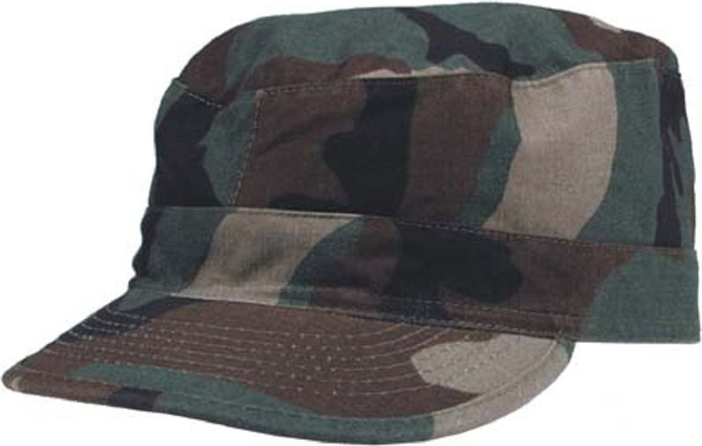 US BDU Feldmütze, Rip Stop, woodland-stonewashed - S