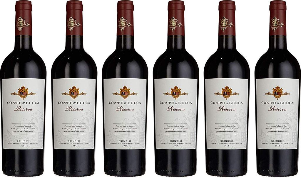 Conte di Lucca Brindisi Reserva Apulien rot 4500ml, 6er Pack