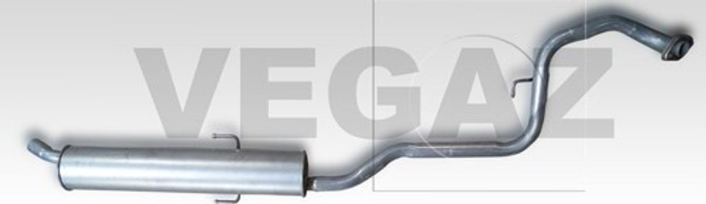 VEGAZ TS-487 Mittelschalldämpfer Schalldämpfer für TOYOTA Yaris Schrägheck (P13)