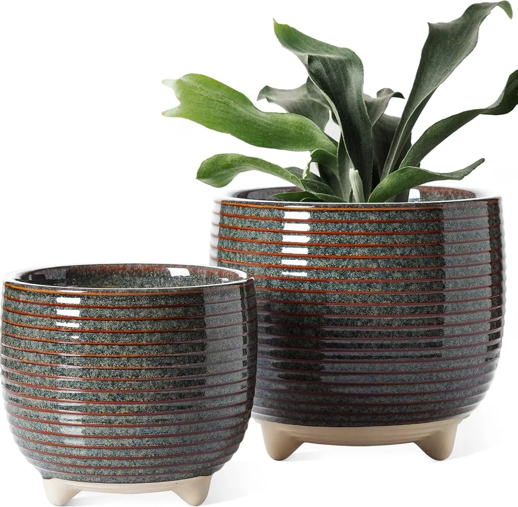 Pots de fleurs modernes en céramique noire pour plantes d'intérieur