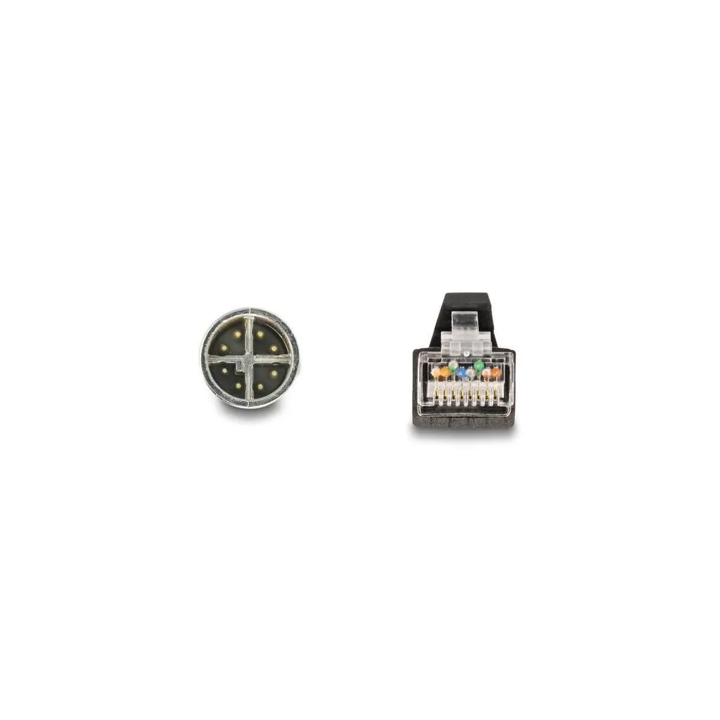 Liaison M12 X-coded vers RJ45 pour Caméra Industrielle et Vision 2m