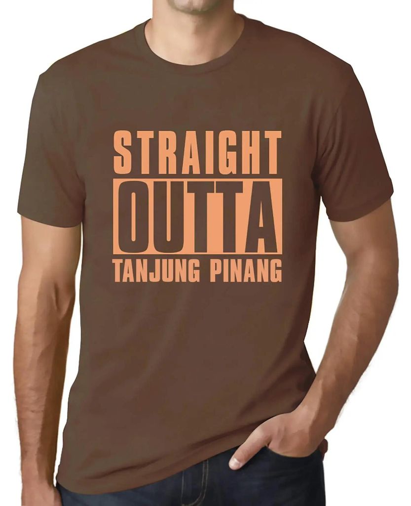 Herren Grafik T-Shirt Direkt aus Tanjung Pinang – Straight Outta Tanjung Pinang – Öko-Verantwortlich Vintage Jahrgang Kurzarm Lustige Druck Ge...