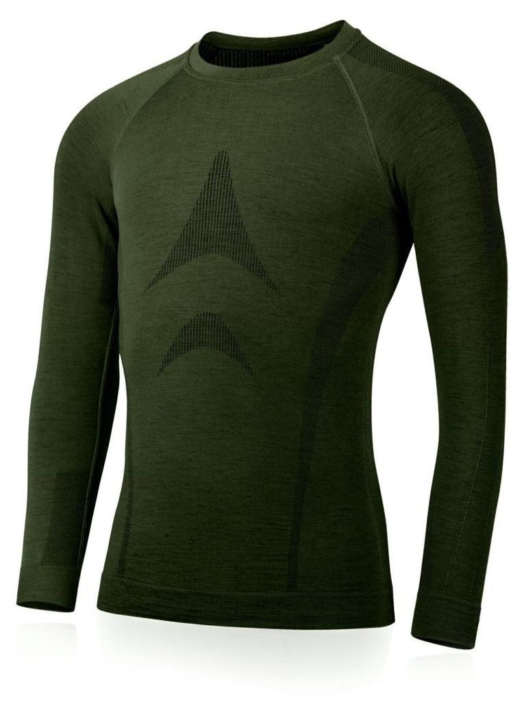 WOLF Herren nahtloses Merino-Langarmshirt