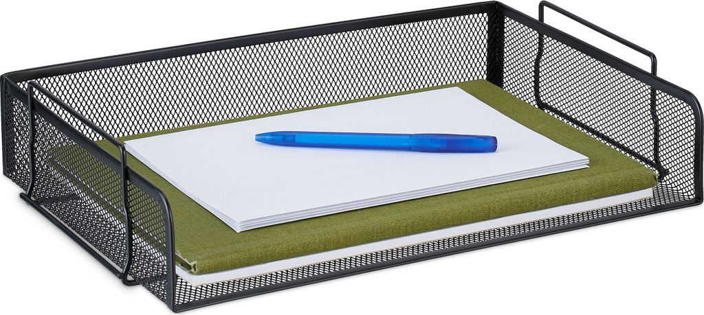 relaxdays Dokumentenablage Metall stapelbar