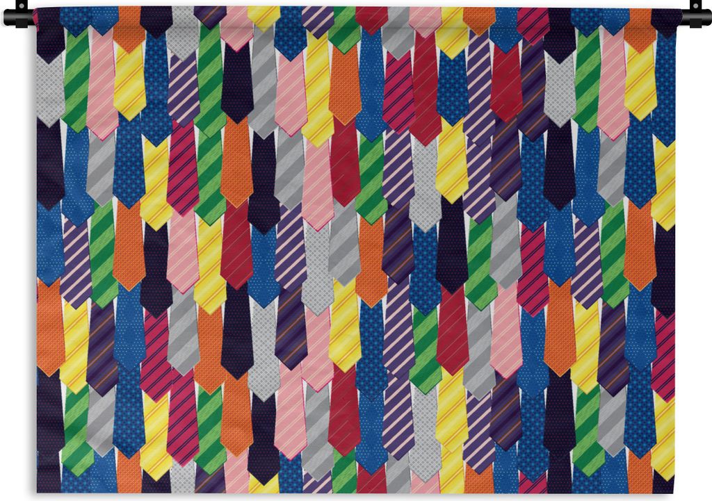 MuchoWow Wandteppich Wandbehang Krawatte - Regenbogen - Muster 60x45 cm Tapisserie Dekoration Wandtuch - Das Schlafzimmer
