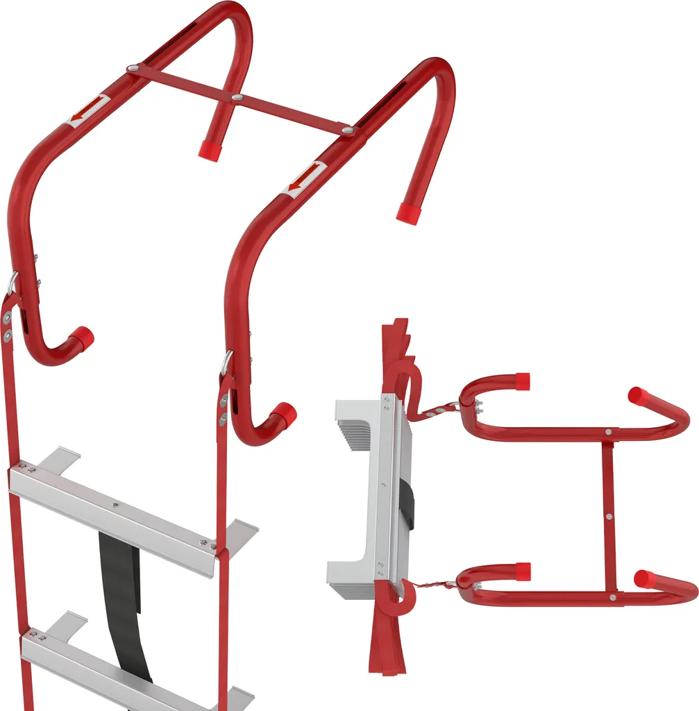 Sessamen-LP Échelle d'Incendie 4,5m de Secours avec Fixation Universelle