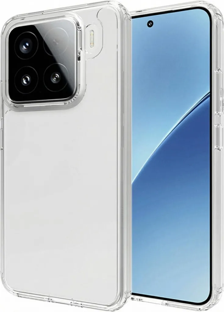 Custodia Silverback Per Xiaomi 15 Con Anello Girevole 360° - TPU Morbido Trasparente, Antiurto, Borghi Rialzati Per Fotocamera
