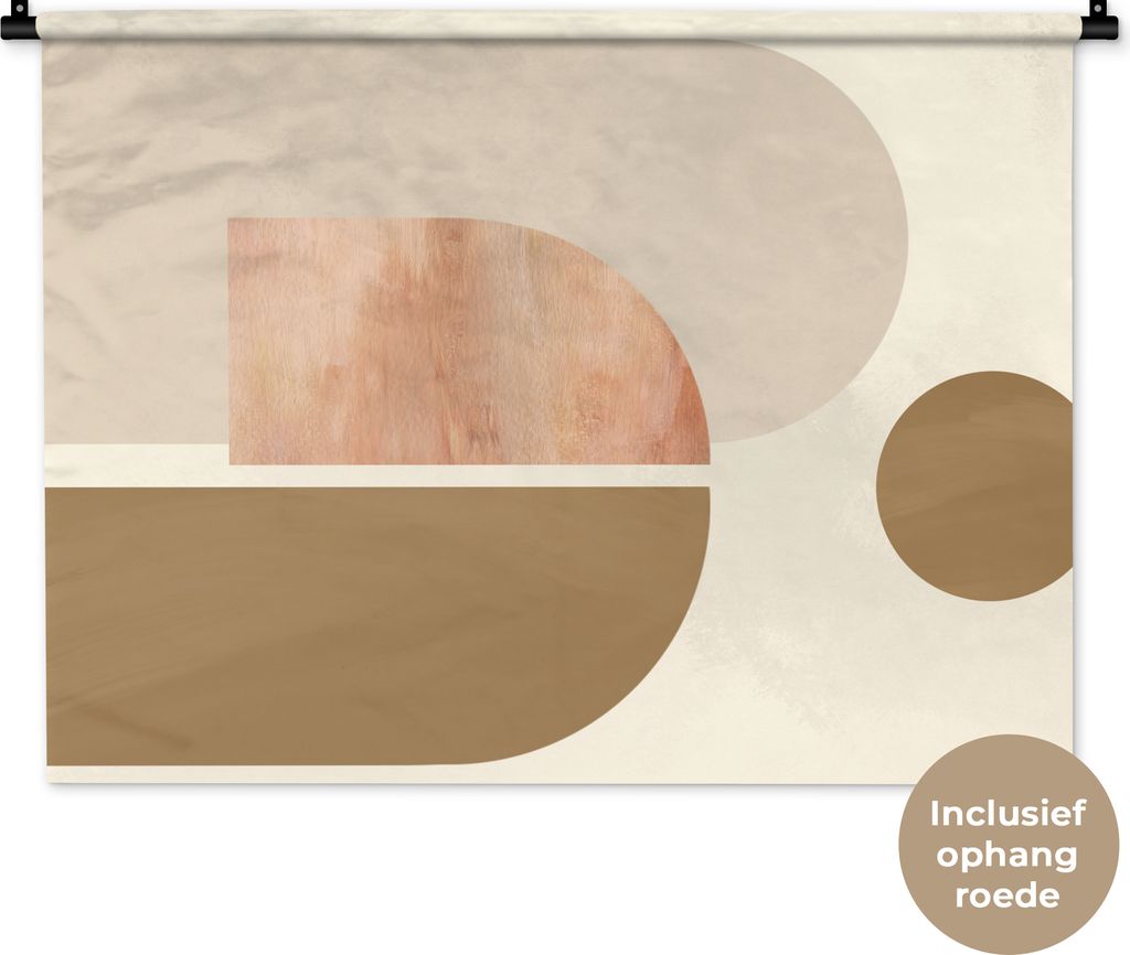 MuchoWow Wandteppich Wandbehang Kunst - Abstrakt - Rosa 90x67.5 cm Tapisserie Dekoration Wandtuch - Fototeppich - Wand-Skulpturen