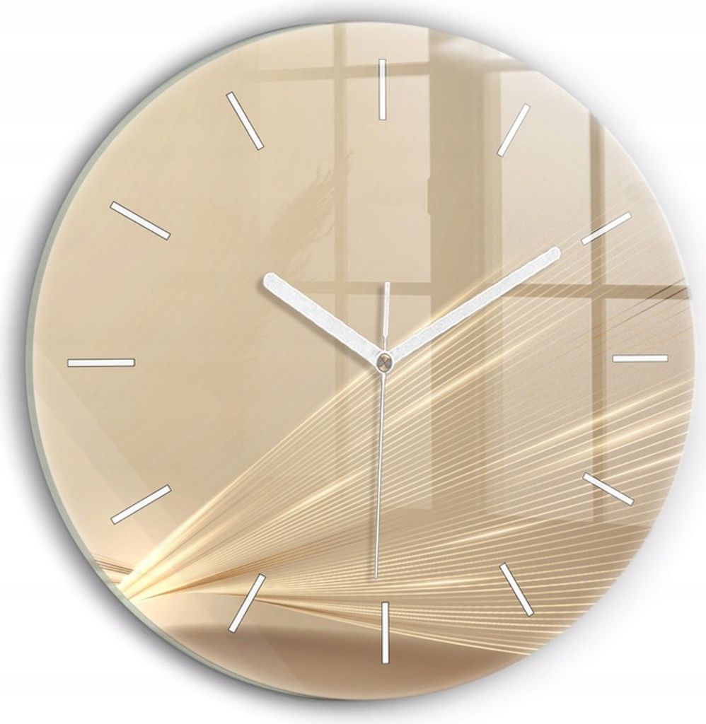 Silent Glass Wanduhr Abstraktes Licht Rund Durchmesser 30 Produktbild 