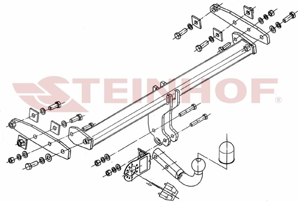 Z548259 Anhängerkupplung passend für VOLVO XC 60 I 06/2012-2017 starr