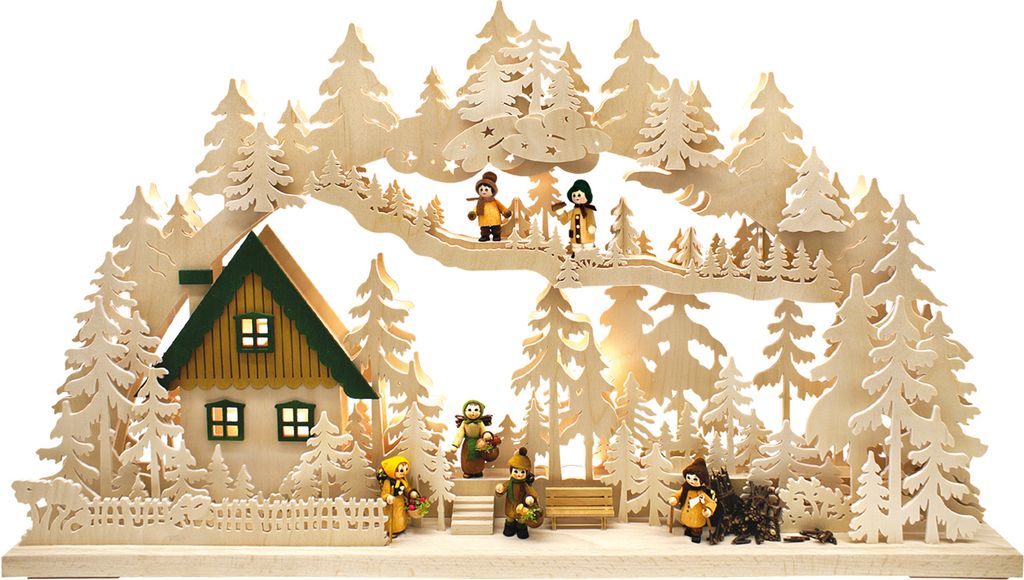3D-Schwibbogen Waldgänger (72x43x8cm) von RATAGS Holzdesign