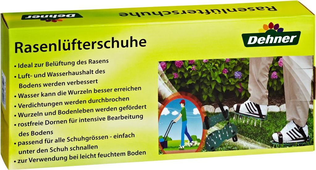 Dehner Rasenlüfterschuh Sunny, ca. 32 x 15 x 5 cm, grün Produktbild 
