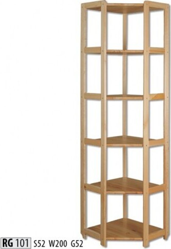 Regal Bücherregal neu Kiefer massiv natur Handarbeit Eckregal Regale Büro Neu