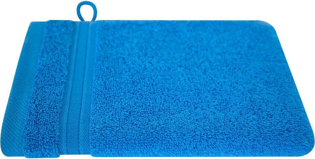 Waschhandschuh Frottee 16 x 21cm Baumwolle 100 450g Waschlappen Siena azur