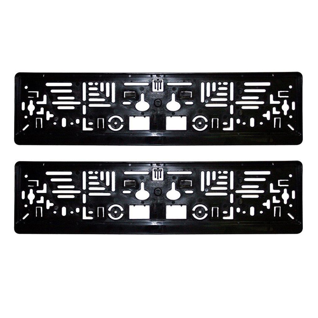 2er Set Kennzeichenhalter Nummernschildhalter Schwarz | Produktbild 