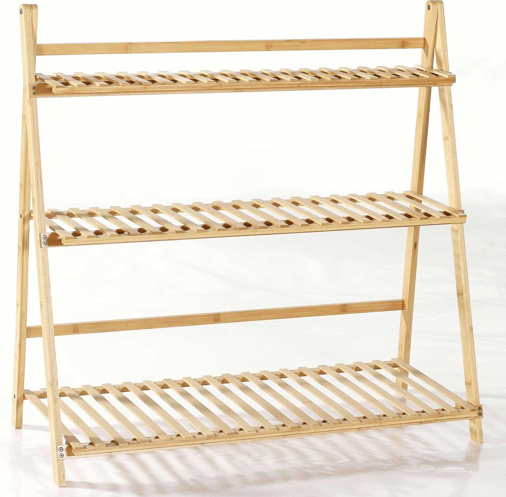 Kacie Pflanzenständer - 66x39x94cm - Bambusholz