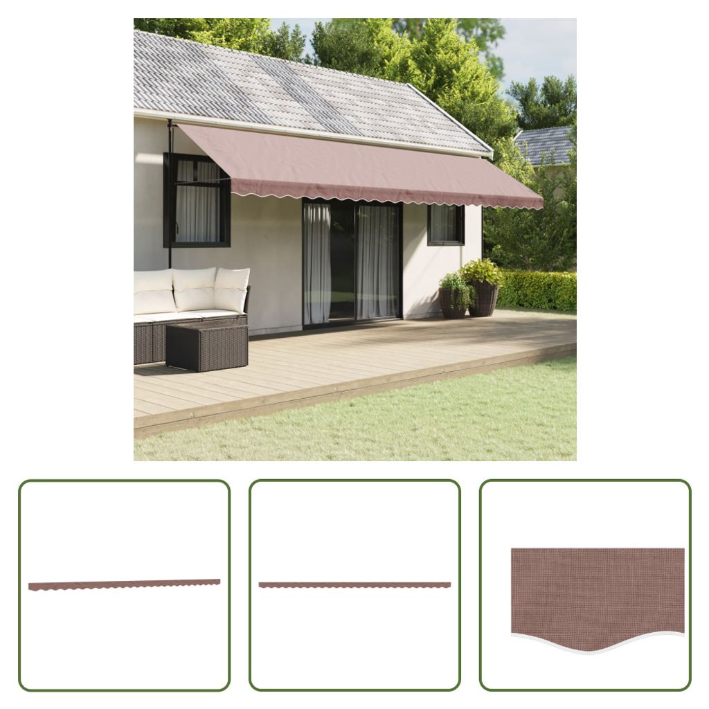 The Living Store Markisenvolant Braun 6 m