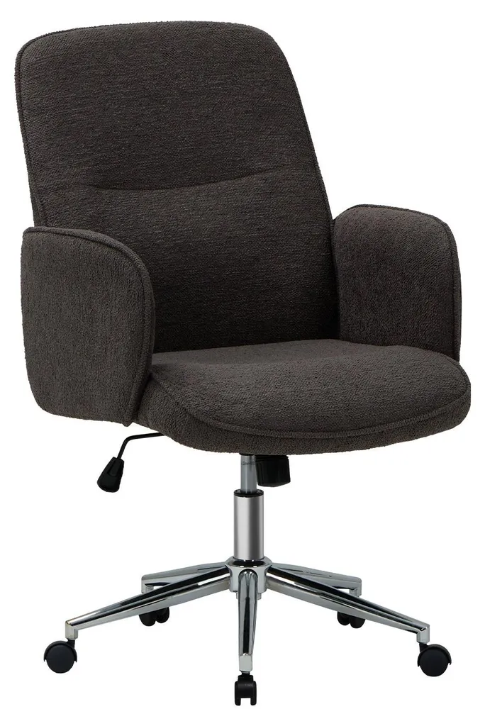 Fauteuil de bureau ergonomique gris COLAMY à dossier haut enveloppant
