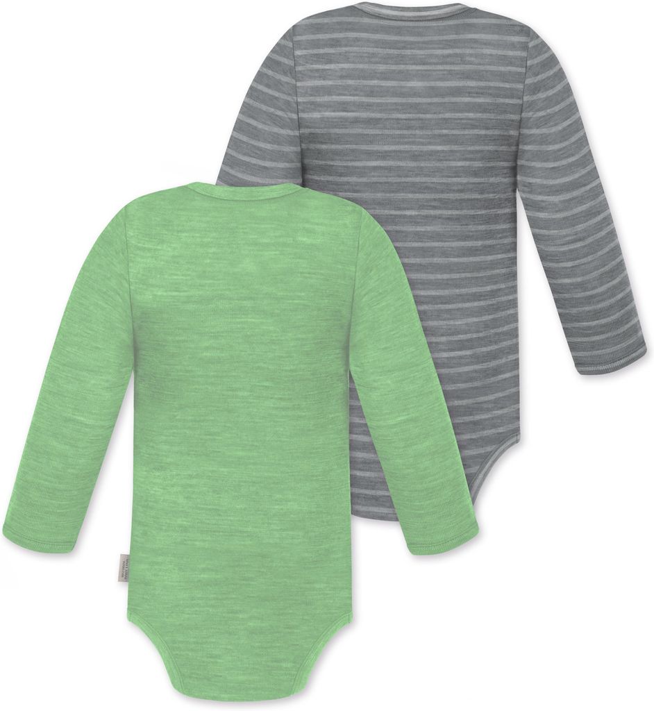 normani 2er Pack Baby Merino Langarmbody