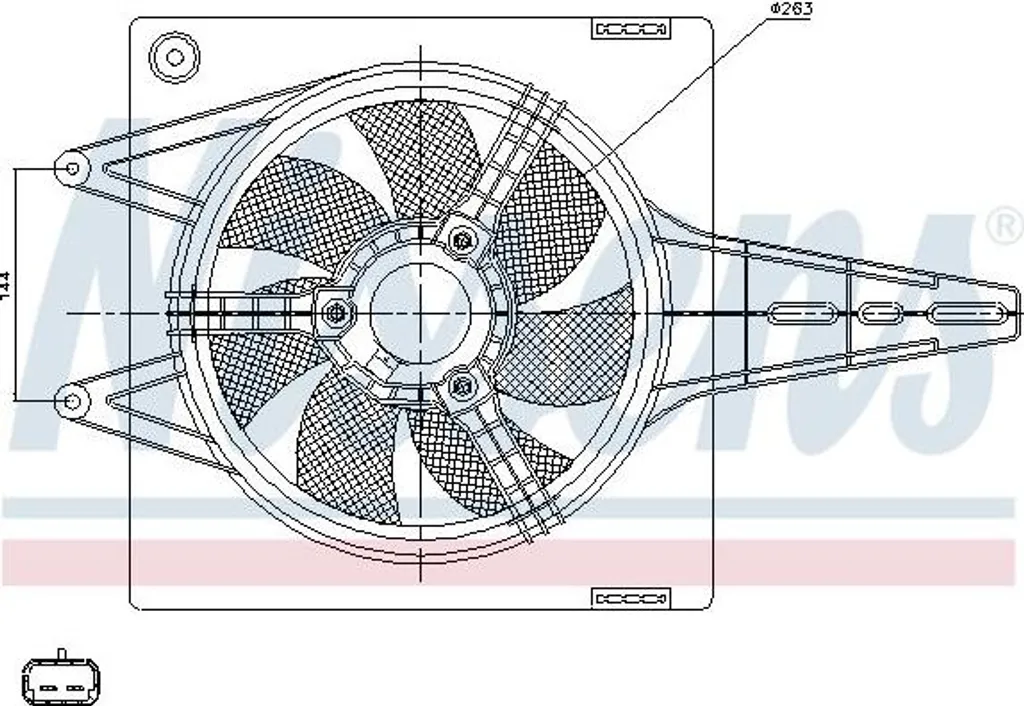 Ventilateur de rechange pour radiateur Fiat Multipla et Marea 46457133