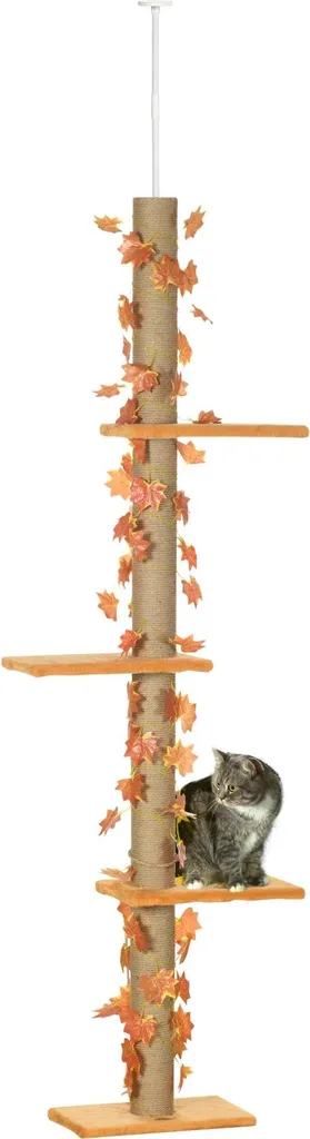 Arbre à chat stable sans perçage en bois pour protéger vos meubles
