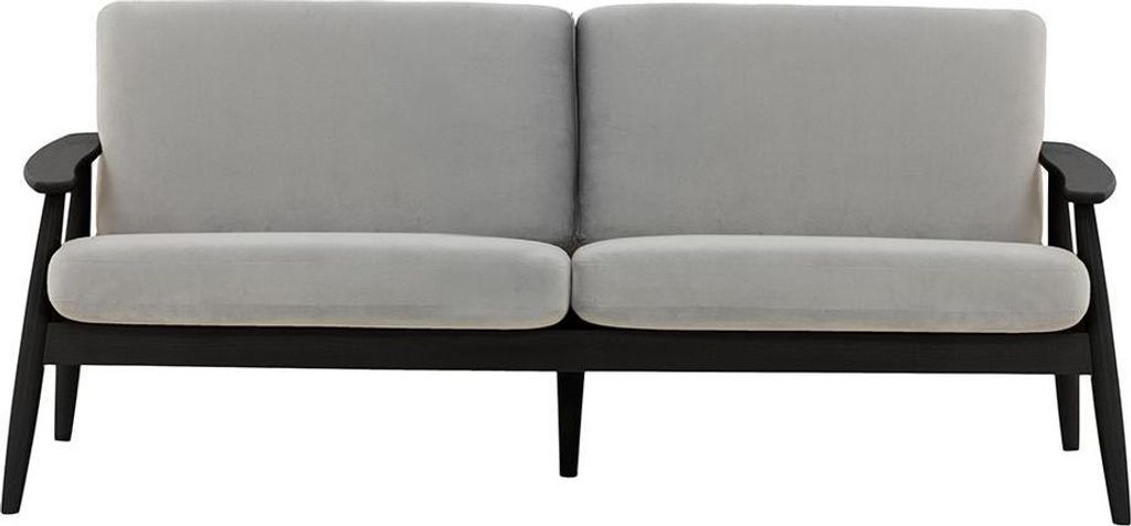 Dreisitzer Sofa Demure aus medizinischem Schaumstoff-Velluto 15-black