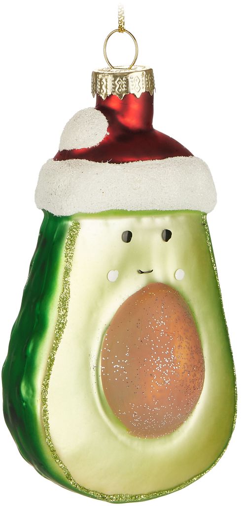 BRUBAKER Weihnachtsavocado - Handbemalte Weihnachtskugel Produktbild 