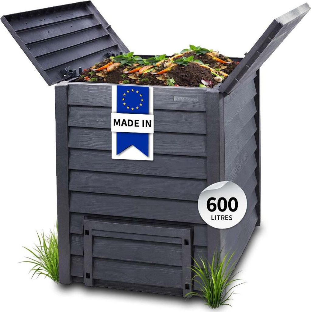 GARANTIA THERMO-WOOD composteur 600 litres anthracite-brun Image du produit 