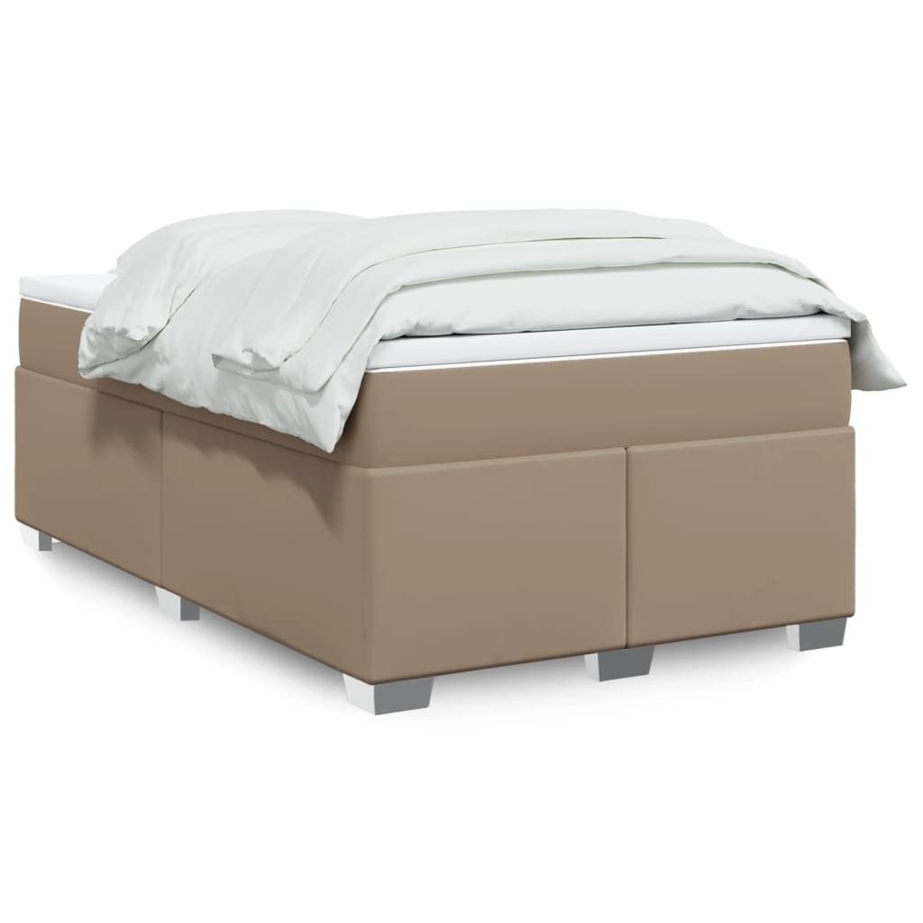 Design Boxspringbett Matratze Cappuccino-Braun 120x200cm Kunstleder, Klassische Betten 2024 Neu