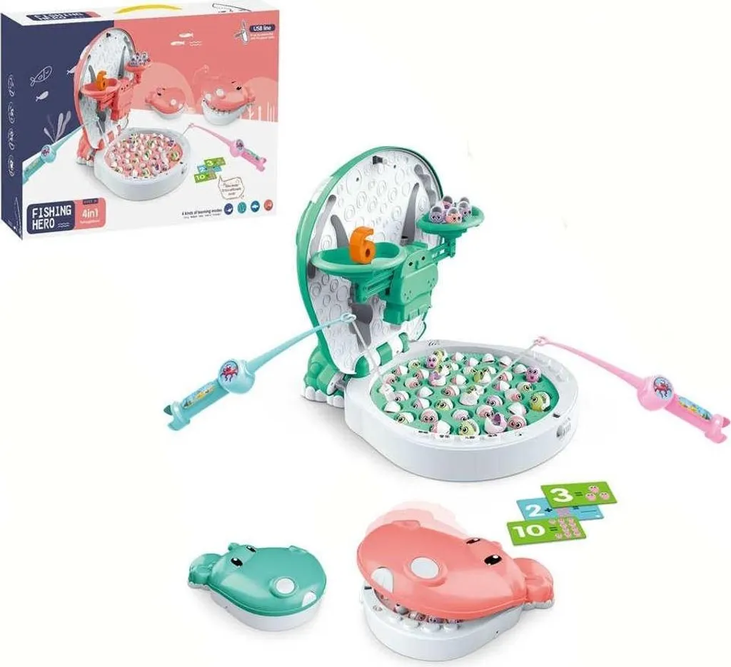 Jouet éducatif de calcul et tri de poissons multicolores pour petit
