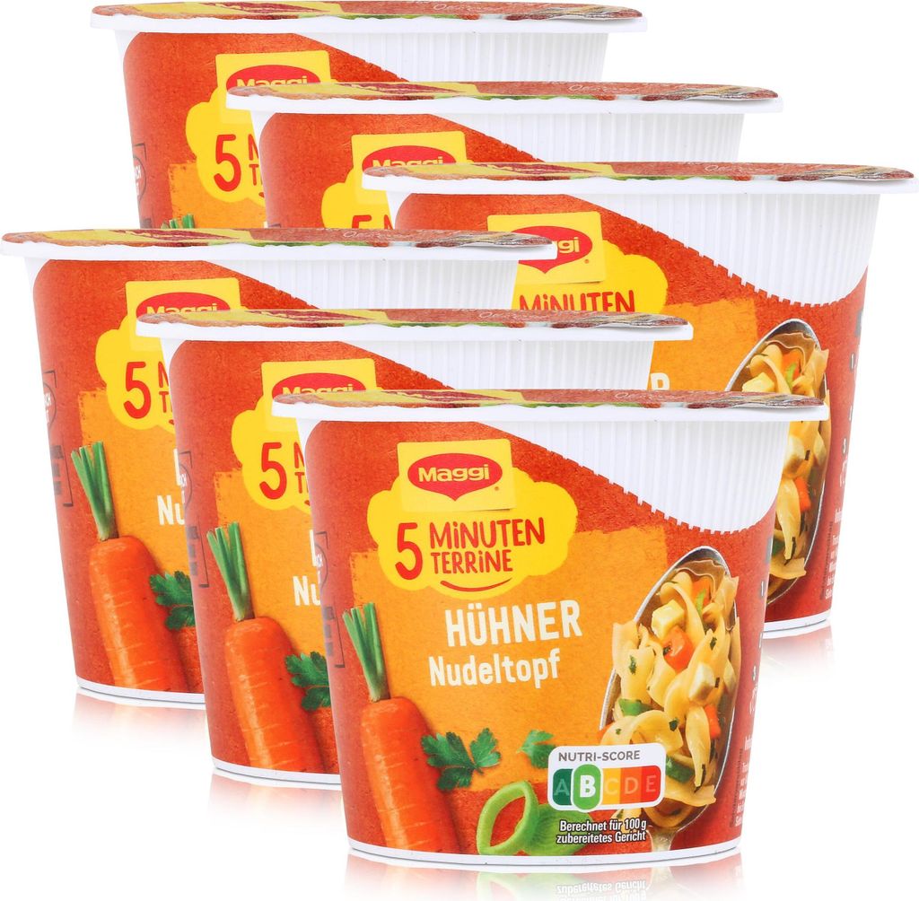 Maggi 5 Minuten Terrine Hühner Nudeltopf 41g (6er Pack)