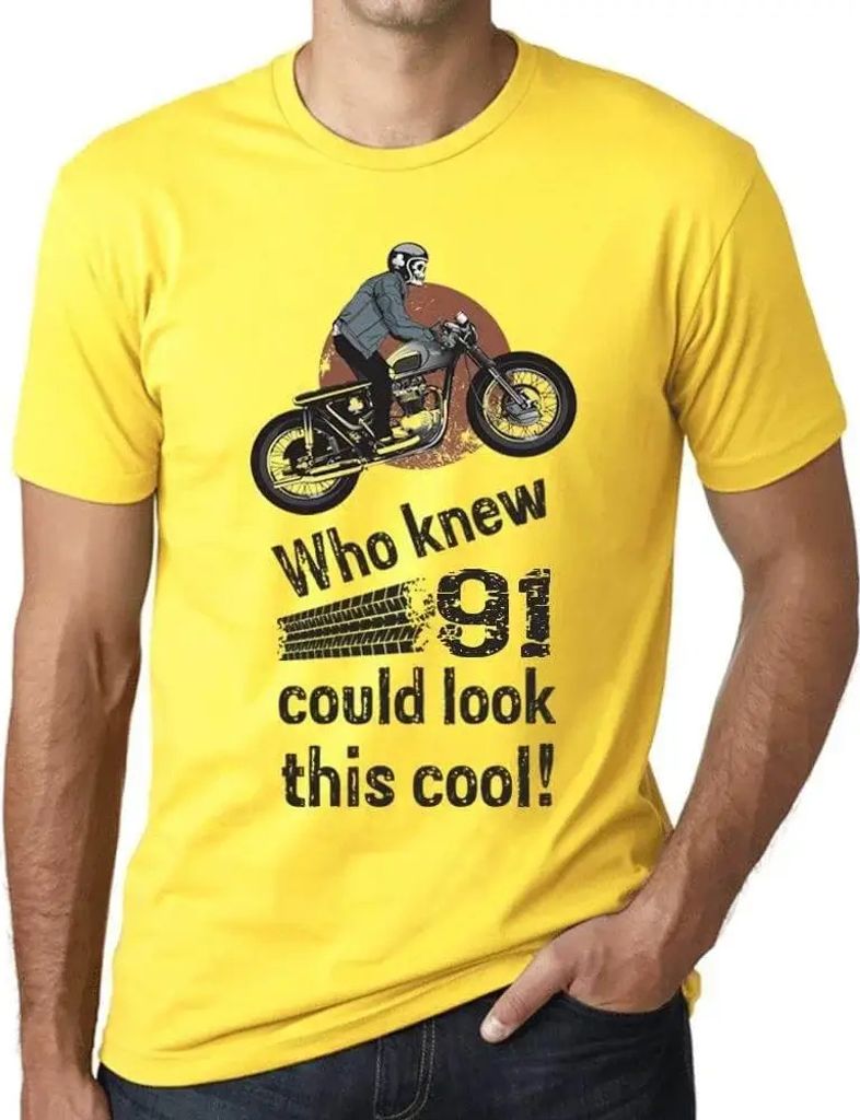 Herren Grafik T-Shirt Wer hätte gedacht dass 91 so cool aussehen kann? – Who Knew 91 Could Look This Cool – Geschenk 91. Geburtstag Jahrestag ...