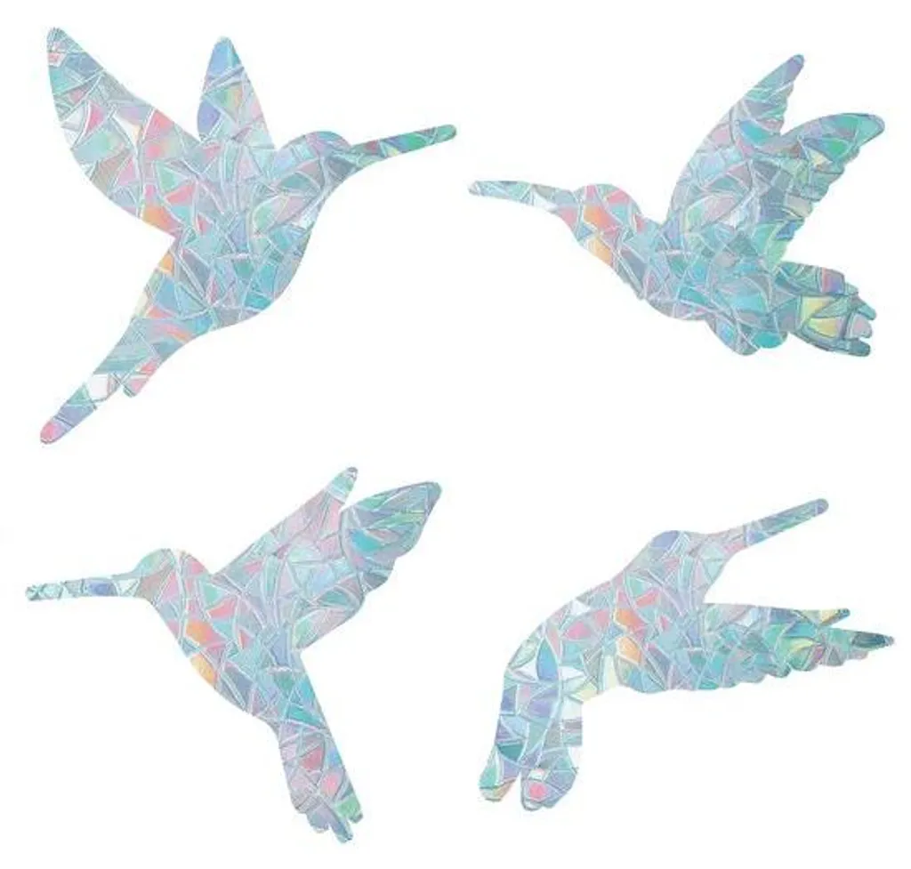 Stickers Colibri en Vinyle Anti-Collision sans Colle pour Portes et Vitres