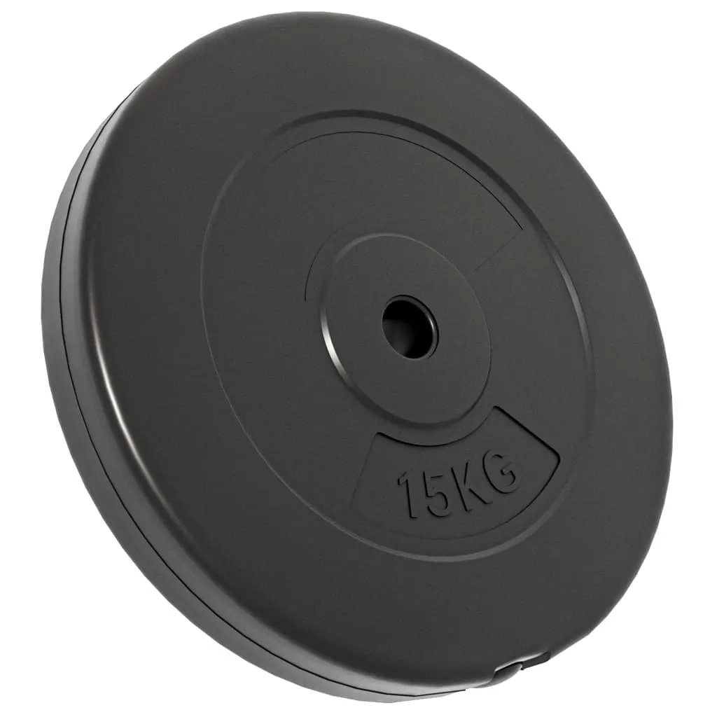 Paires de disques 15 kg pour musculation vidaXL kit 30 kg fitness maison - 3