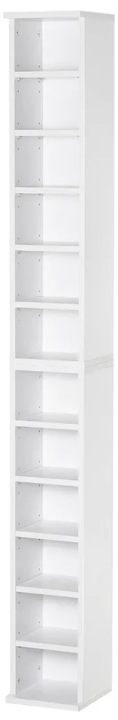Rangement CD DVD pour salon lot de 2 colonnes fines gain de place