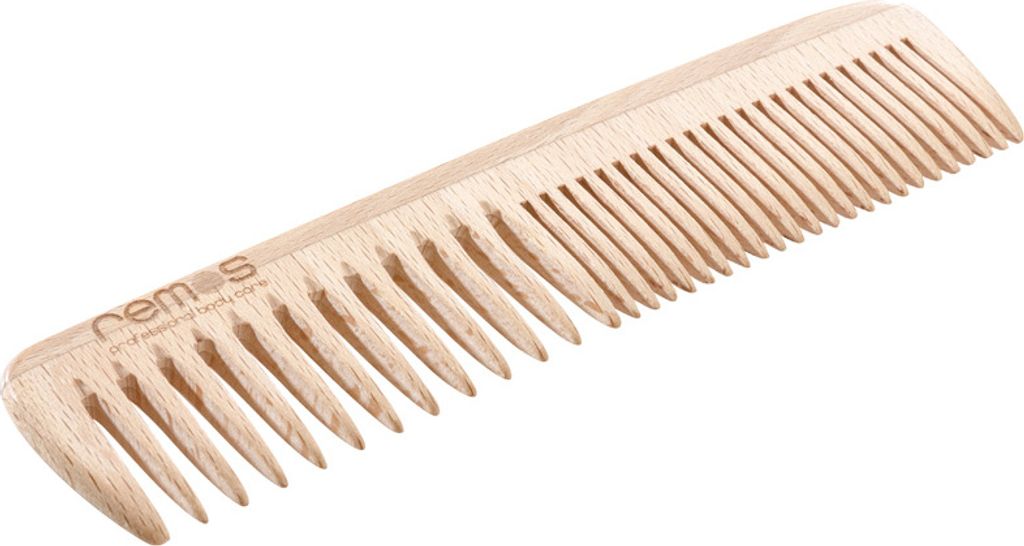Holzkamm mittel/fein 19 cm aus Buchenholz