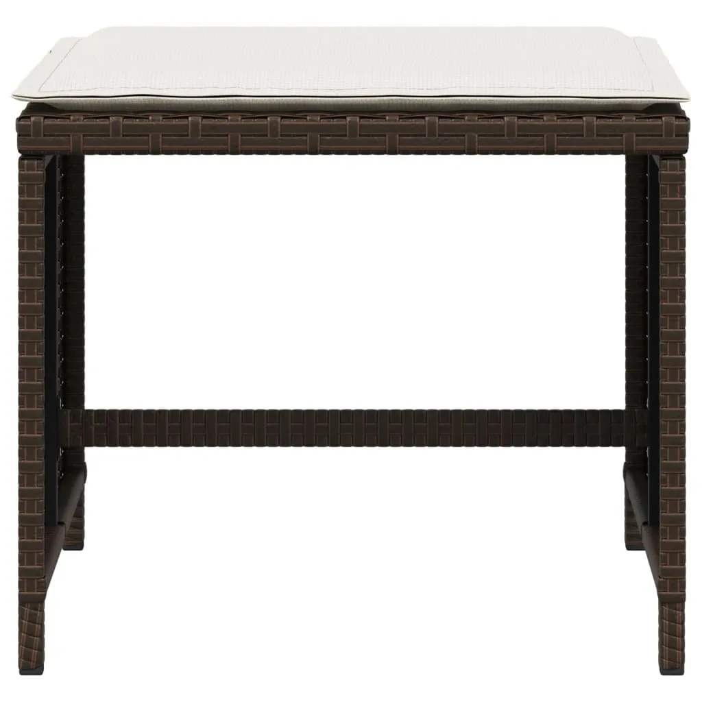 4 Sgabelli Giardino SYFAX Marroni: Comfort e Stile in Polyrattan - 4