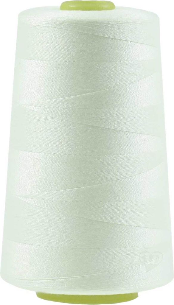 4572m Qualitäts Overlock-Garn Overlock-Nähgarn Farben 581 bis 620, Farbe:A602 verkehrsweiß