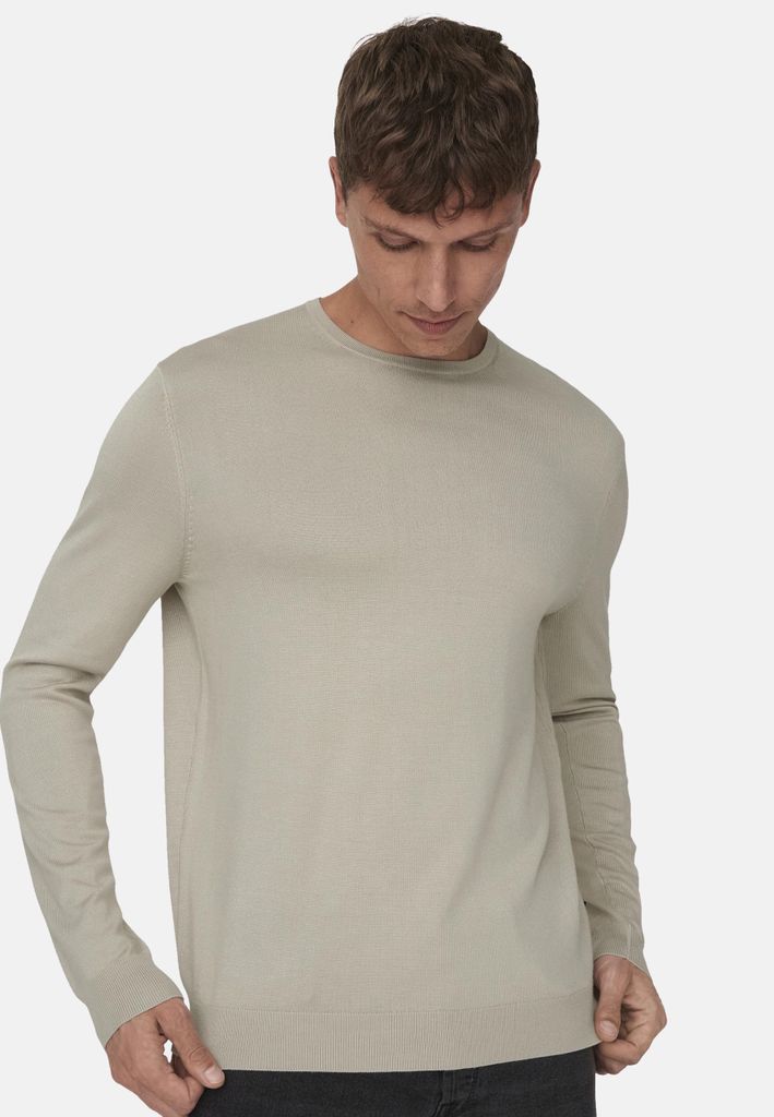 Only & Sons Sweatshirt 22020088-SILVERLINING in Beige color size large