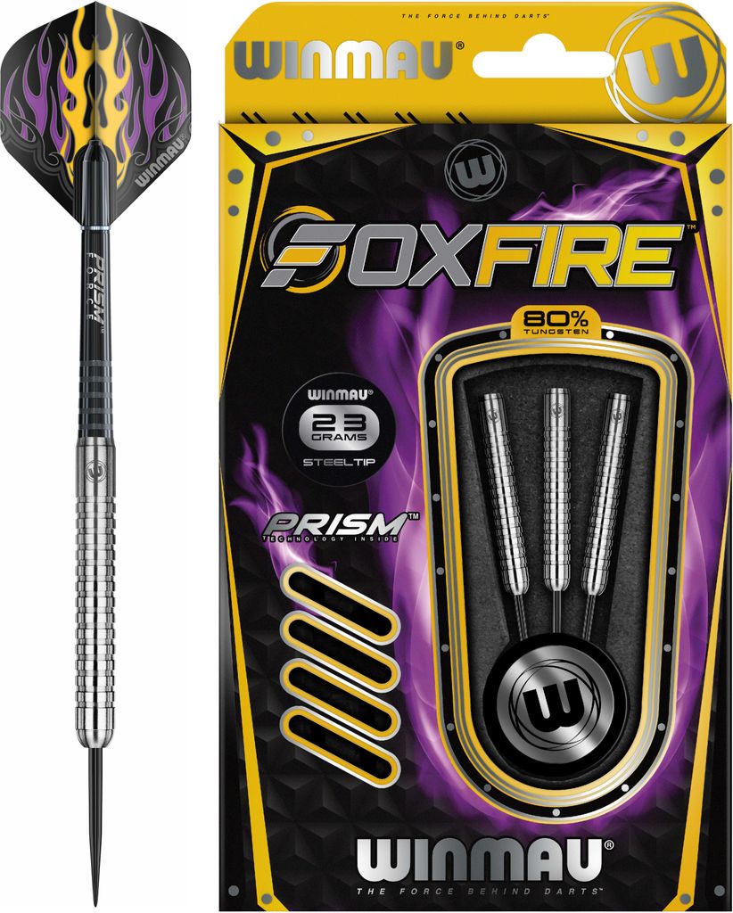 Winmau Steeltip Dartpfeile Foxfire 23g - Professionell 80% Tungsten