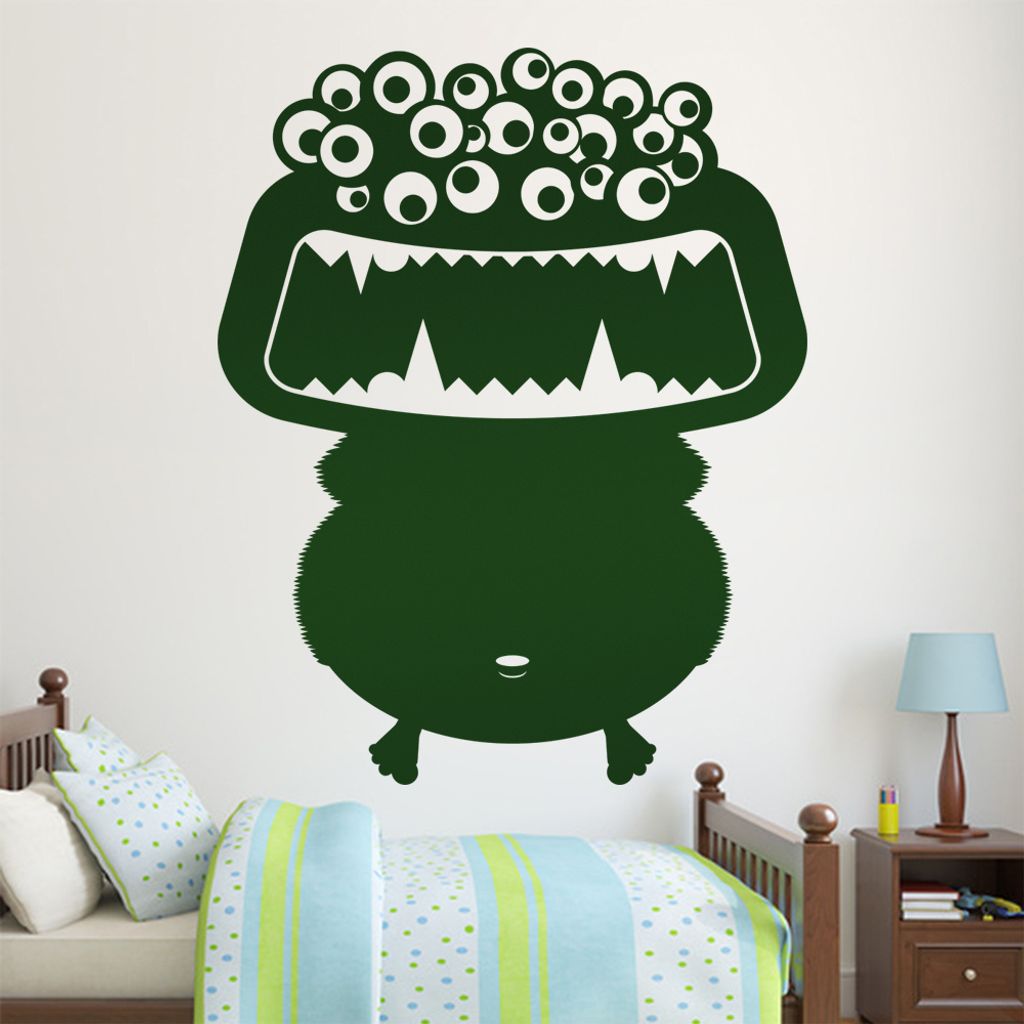 KIWISTAR Irres Augenmonster Wandtattoo in 6 Größen - Wandaufkleber Wall Sticker - Dekoration, Küche, Wohnzimmer, Schlafzimmer, Badezimmer