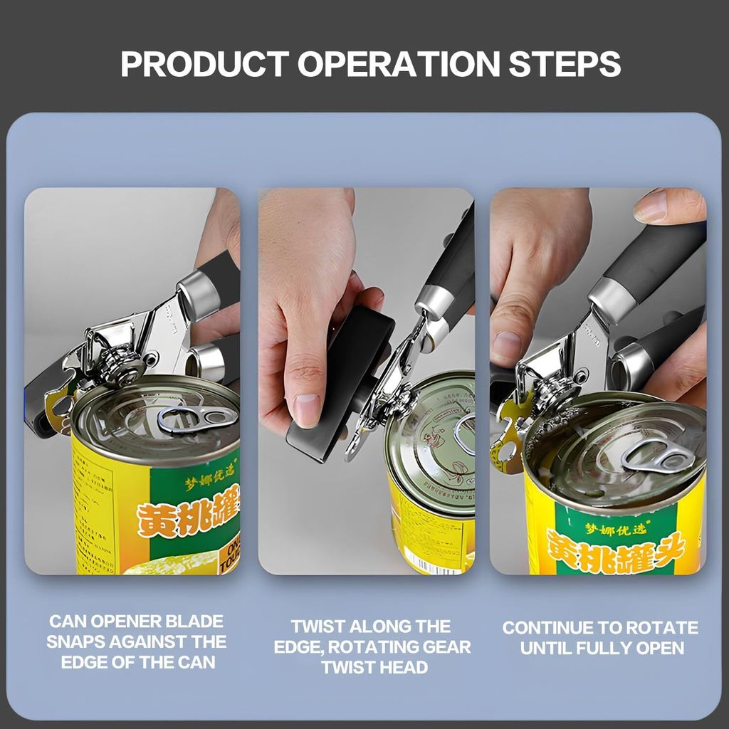 Dosenöffner, manueller Dosenöffner, 3-in-1-Dosenöffner